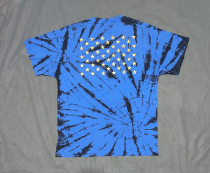 Nike Men Cotton Blue T Shirt