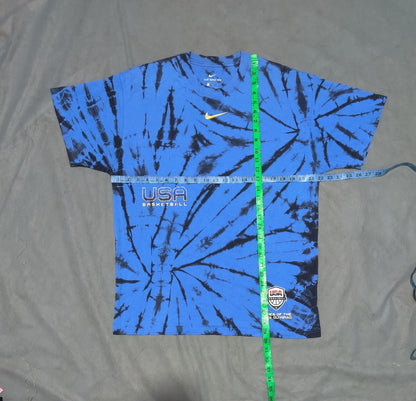 Nike Men Cotton Blue T Shirt