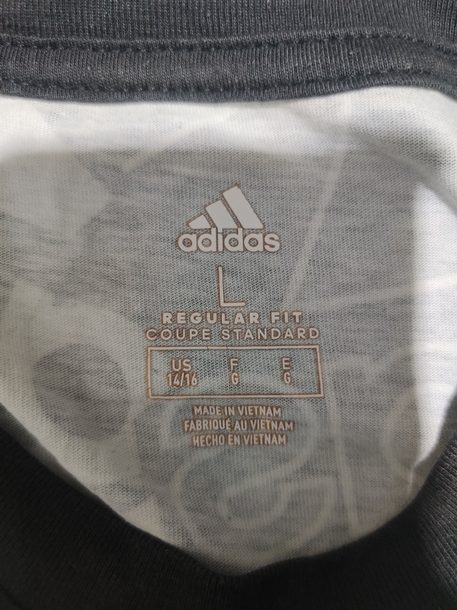 Adidas Men Cotton Black T Shirt