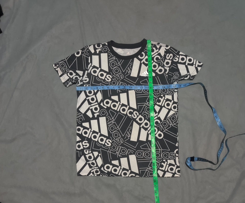 Adidas Men Cotton Black T Shirt