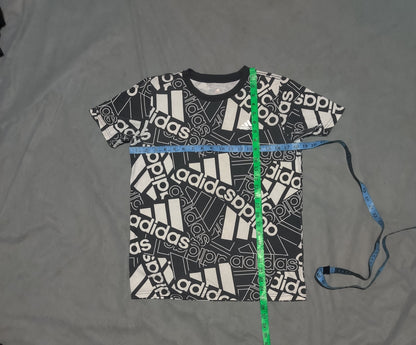 Adidas Men Cotton Black T Shirt