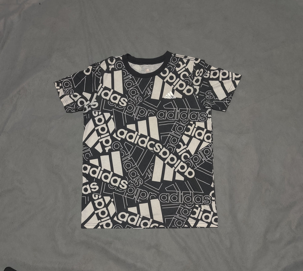 Adidas Men Cotton Black T Shirt