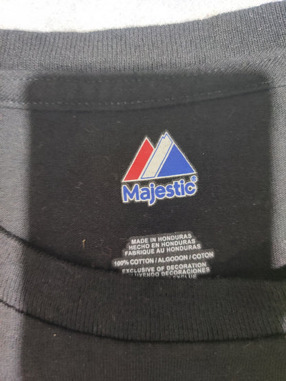 Majestic Men Cotton Black T Shirt