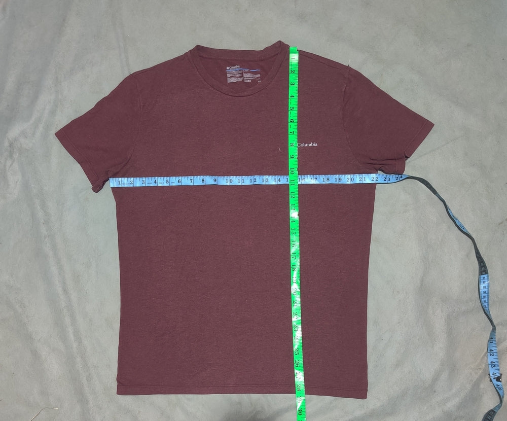 Columbia Men Cotton Maroon T Shirt