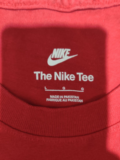 Nike Men Cotton Red T Shirt