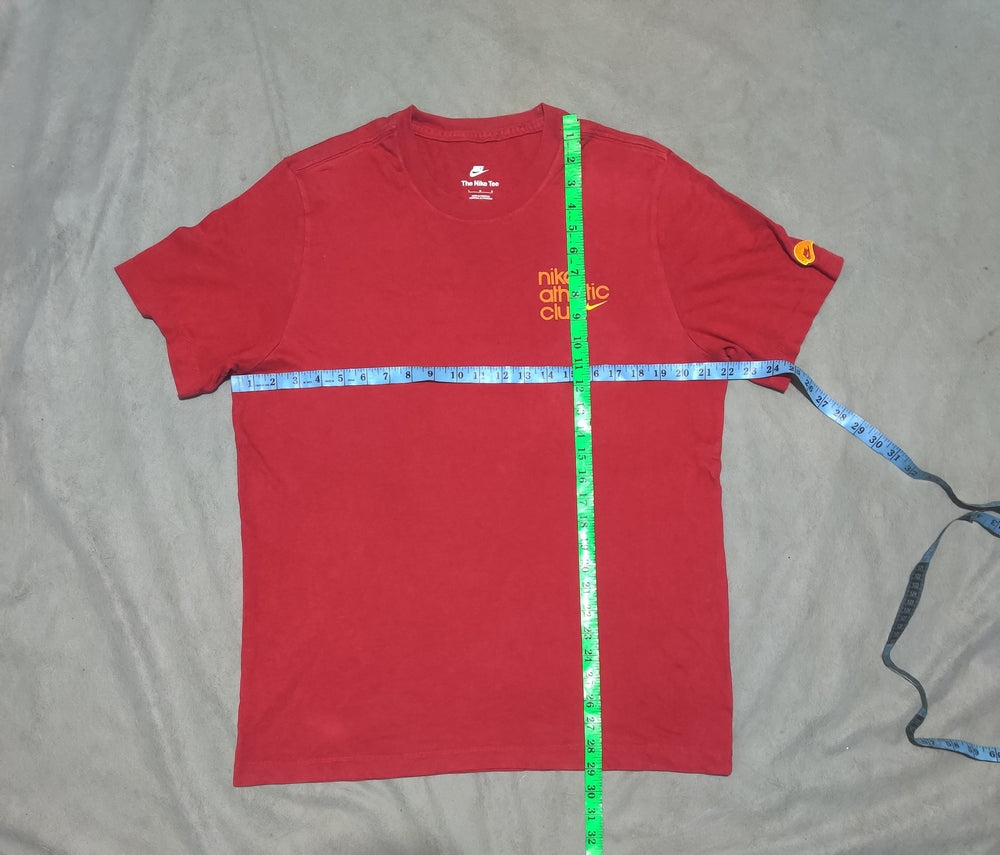 Nike Men Cotton Red T Shirt