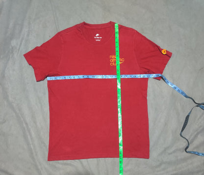 Nike Men Cotton Red T Shirt