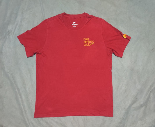 Nike Men Cotton Red T Shirt