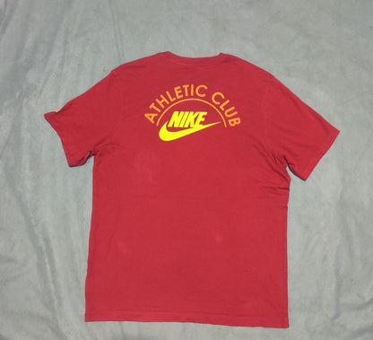 Nike Men Cotton Red T Shirt