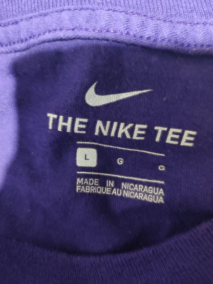 Nike Men Cotton Purple T Shirt