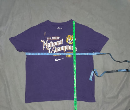 Nike Men Cotton Purple T Shirt