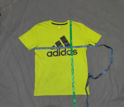 Adidas Men Cotton Green T Shirt