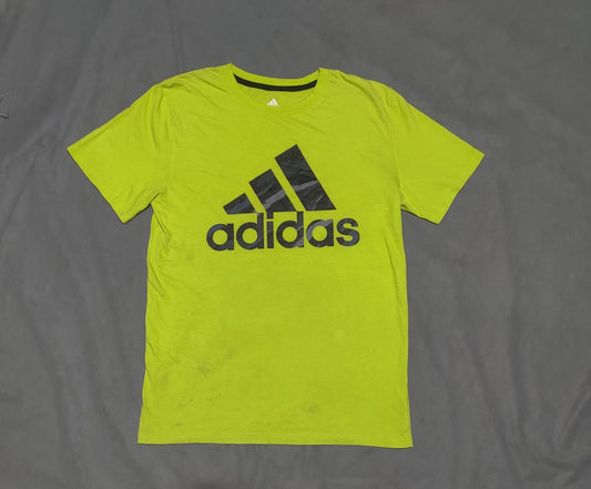 Adidas Men Cotton Green T Shirt