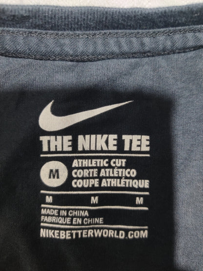 Nike Men Cotton Black T Shirt