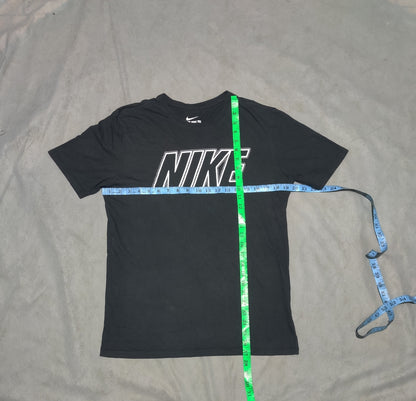 Nike Men Cotton Black T Shirt