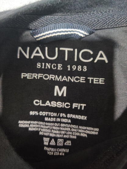 Nautica Men Cotton Black T Shirt