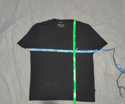 Nautica Men Cotton Black T Shirt