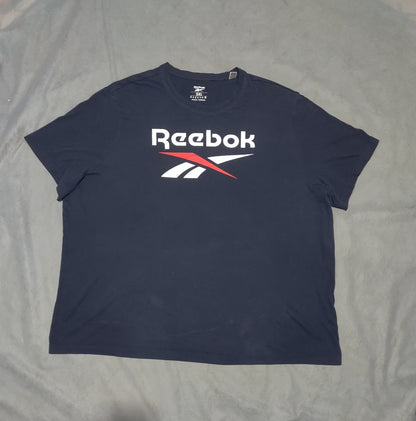 Reebok Men Cotton Blue T Shirt