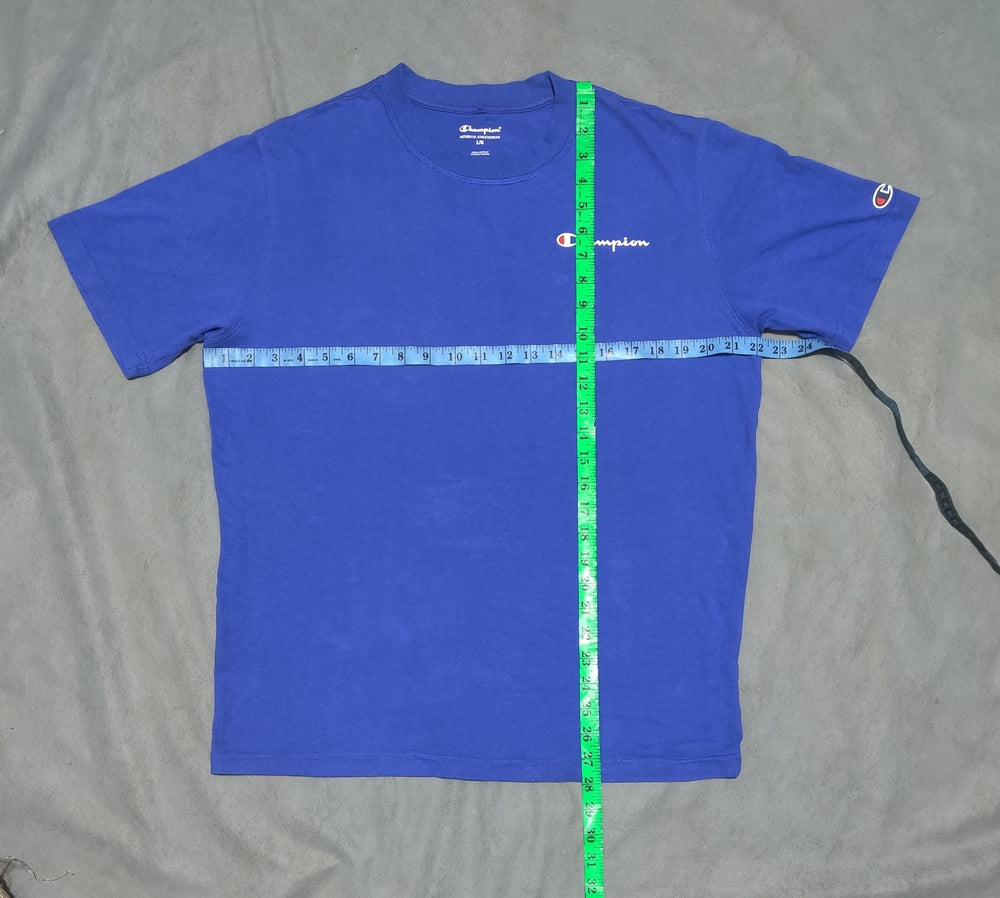 Champion Men Cotton Blue T Shirt