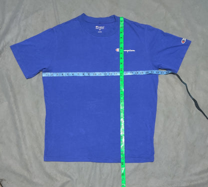 Champion Men Cotton Blue T Shirt