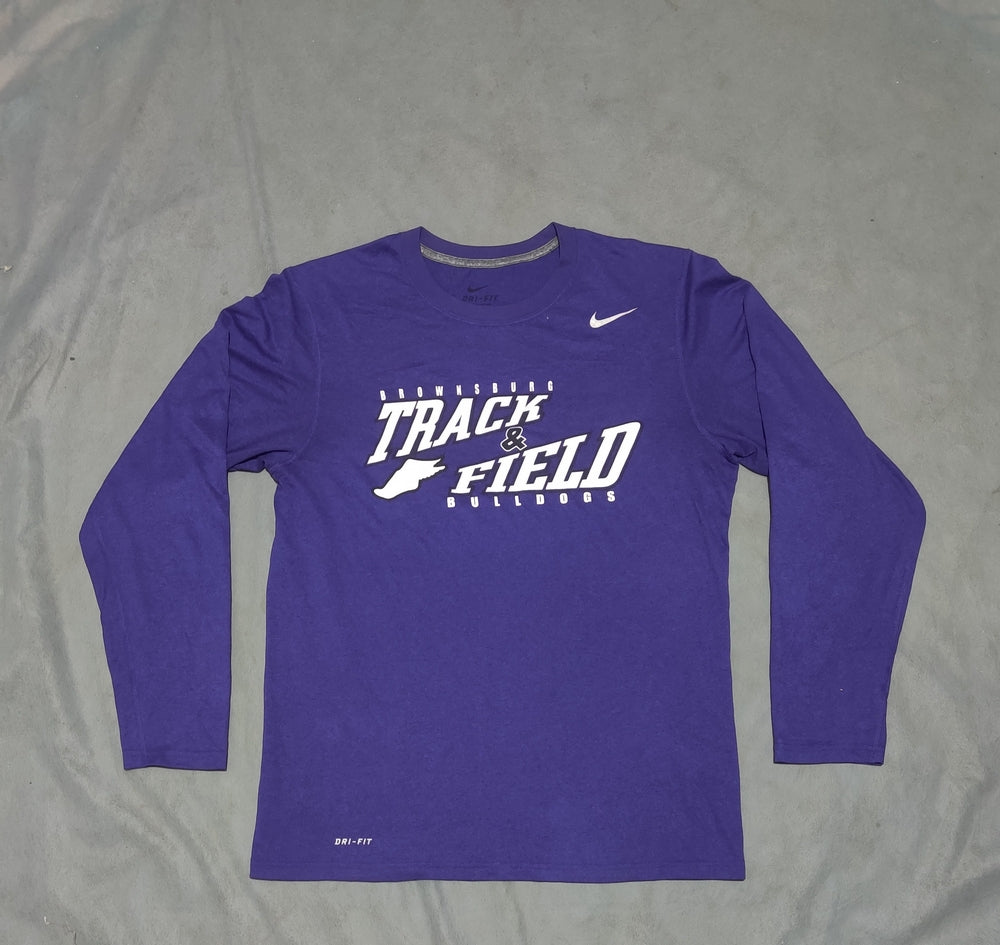 Nike Dir Fit Men Sport Purple T Shirt