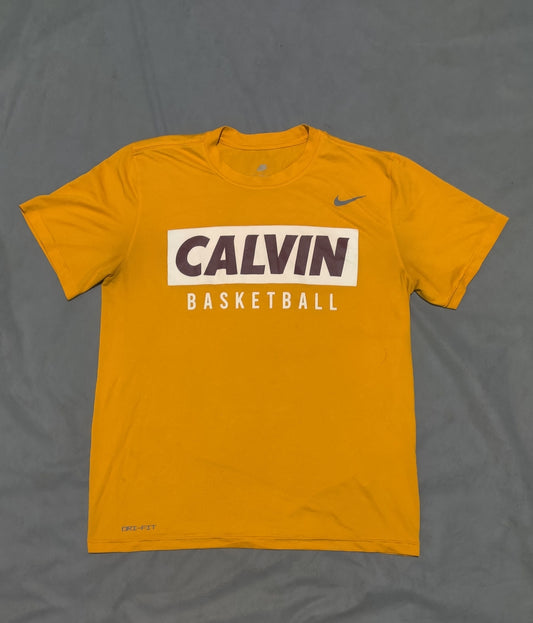 Nike Men Sport Yellow T Shirt