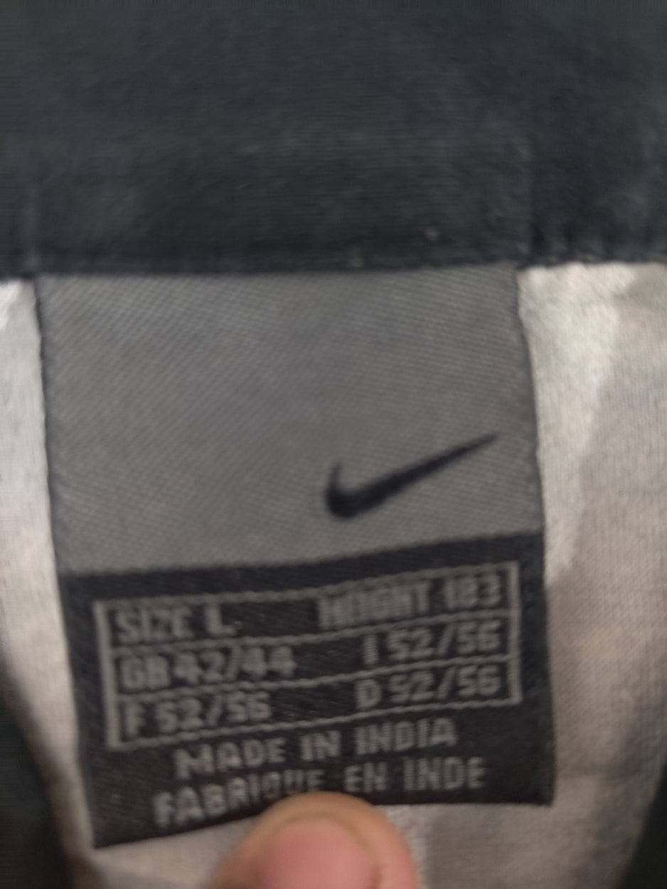 Nike Men Black Cotton Polo T Shirt L