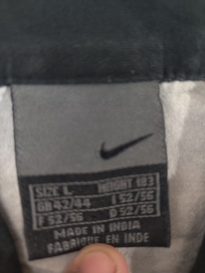 Nike Men Black Cotton Polo T Shirt L