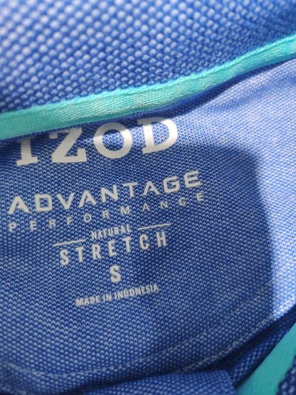 Izod Men Blue Cotton Polo T Shirt S