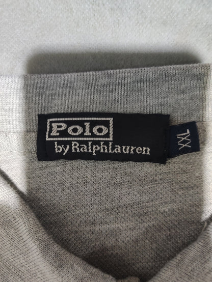 Polo Ralph Lauren Men Gray Cotton Polo T Shirt 2XL