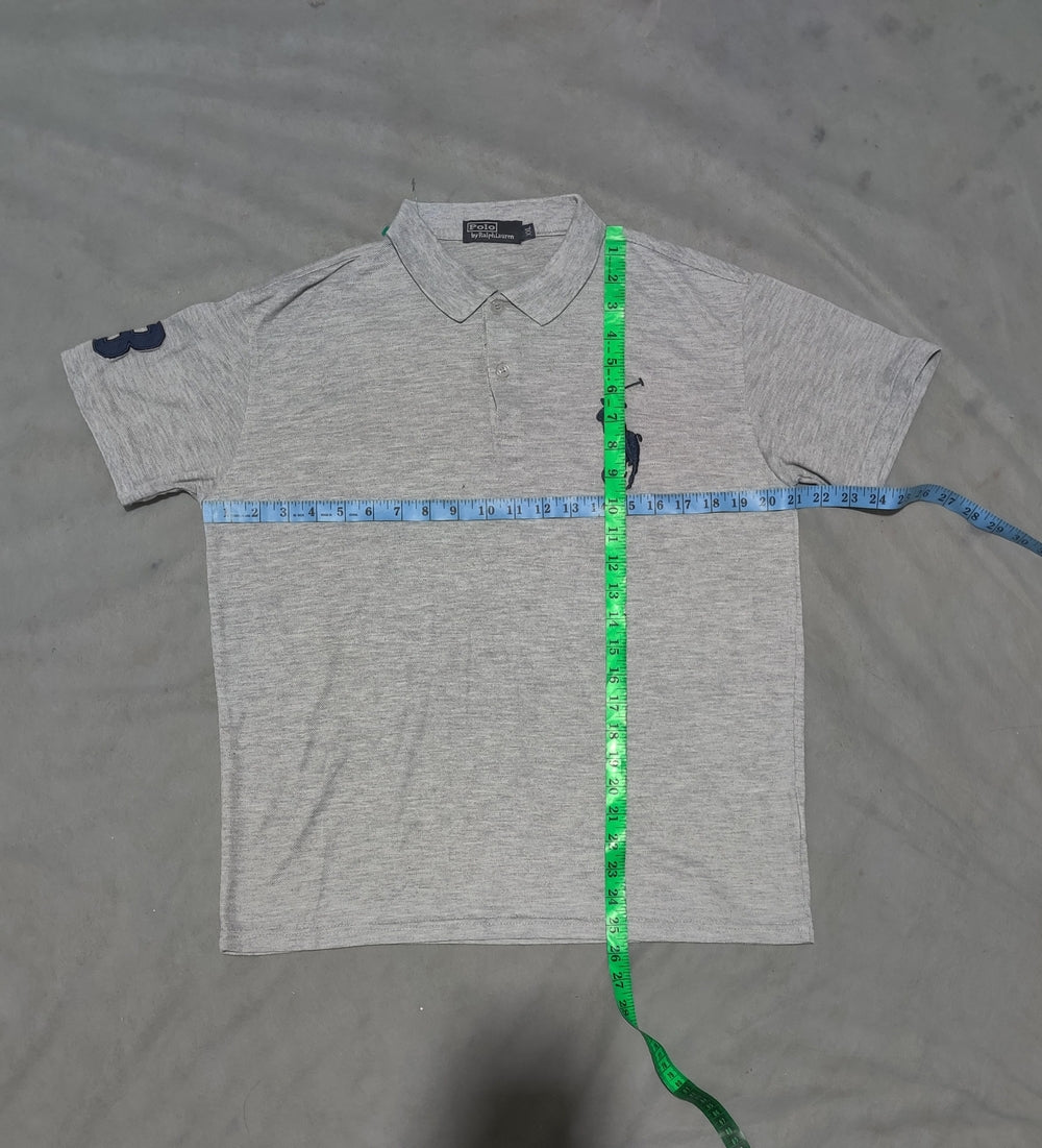 Polo Ralph Lauren Men Gray Cotton Polo T Shirt 2XL