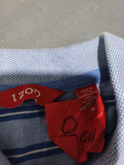 Izod Men Blue Cotton Polo T Shirt M