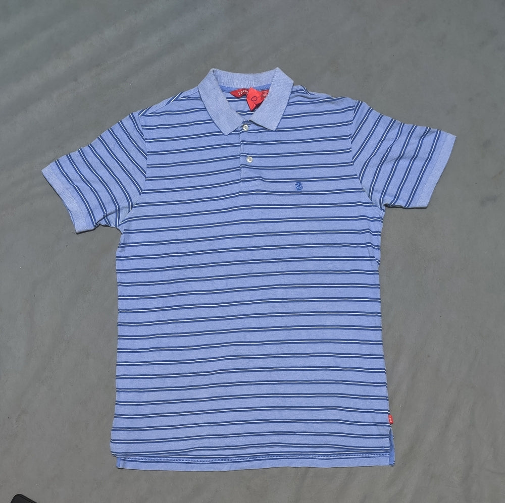 Izod Men Blue Cotton Polo T Shirt M