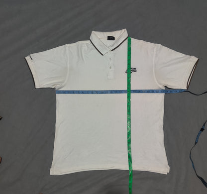 Nike Men White Cotton Polo T Shirt XL