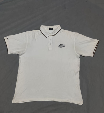 Nike Men White Cotton Polo T Shirt XL