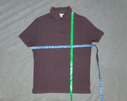 Calvin Klein Men Maroon Cotton Polo T Shirt M