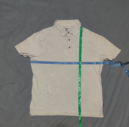 Hurley Men Black Cream Polo T Shirt XL