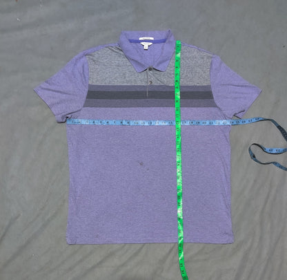 Calvin Klein Men Purple Cotton Polo T Shirt 2XL
