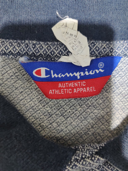 Champion Men Blue Cotton Polo T Shirt XL