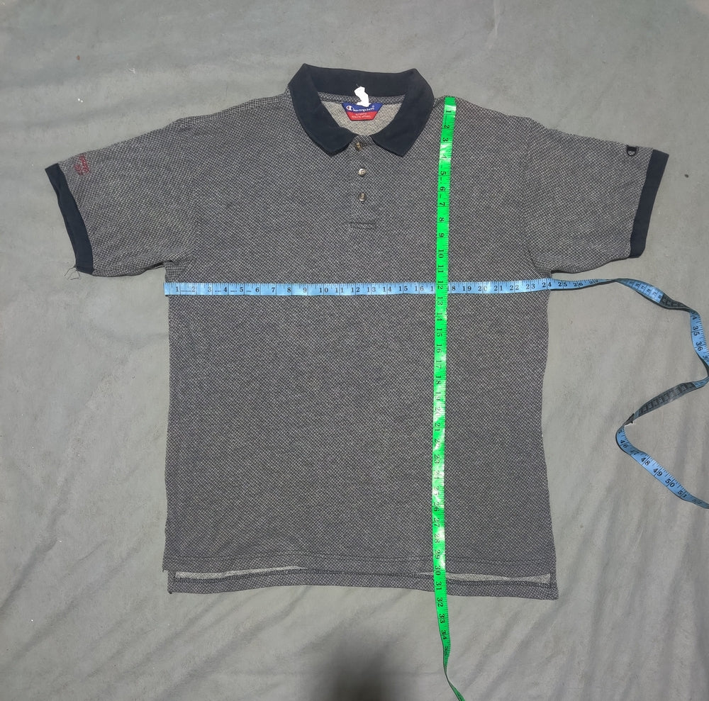 Champion Men Blue Cotton Polo T Shirt XL