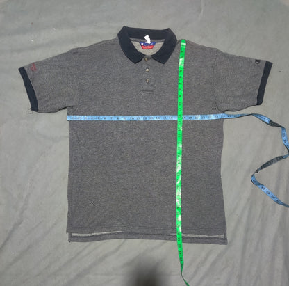 Champion Men Blue Cotton Polo T Shirt XL