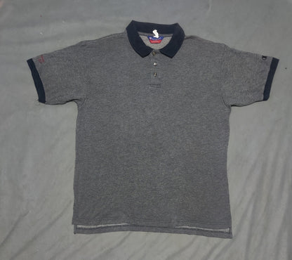 Champion Men Blue Cotton Polo T Shirt XL