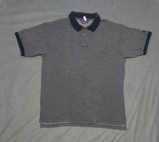 Champion Men Blue Cotton Polo T Shirt XL