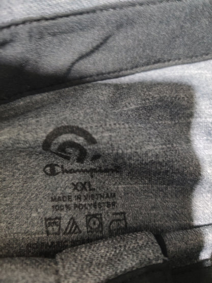 Champion Men Gray Cotton Polo T Shirt 2XL