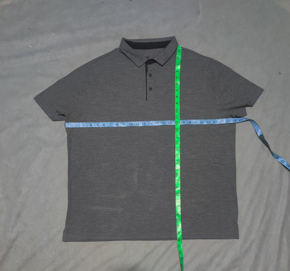 Champion Men Gray Cotton Polo T Shirt 2XL