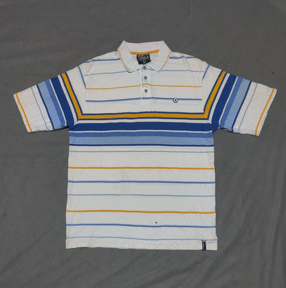 South Pole Men White Cotton Polo T Shirt XL