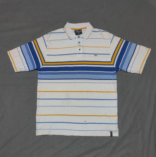South Pole Men White Cotton Polo T Shirt XL