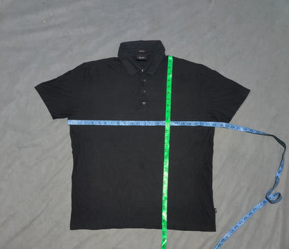 Hugo Boss Men Black Cotton Polo T Shirt XL