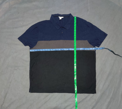 Calvin Klein Men Black Cotton Polo T Shirt 2XL