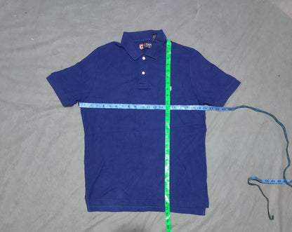 Chaps Men Blue Cotton Polo T Shirt S